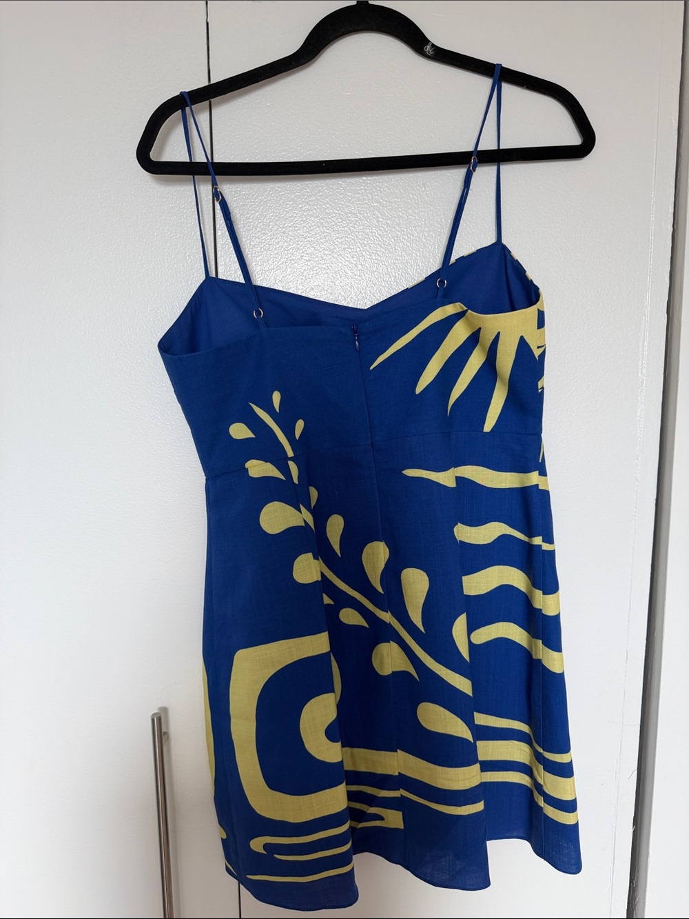 Blue & Yellow Vibrant Summer Mini Dress - Picture 6 of 7